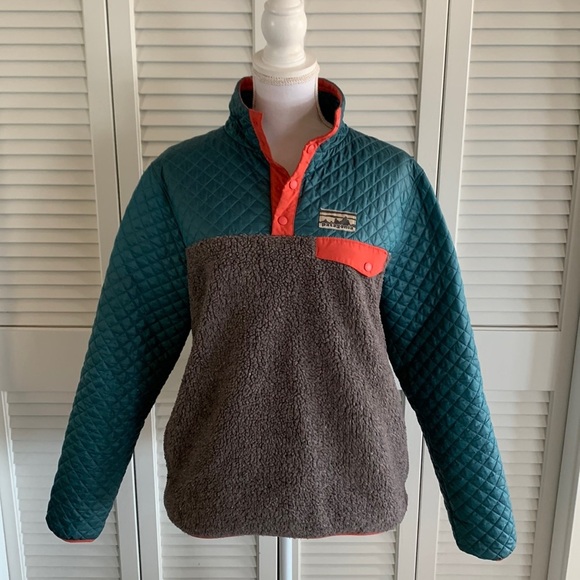 Patagonia Women's Mixed Snap-T® Pullover Jacket Crater Blue Rare Size Large - Picture 4 of 14